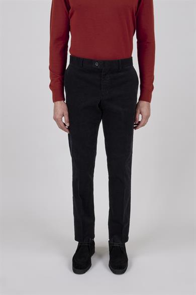 Erkek Siyah Kadife Spor Pantolon