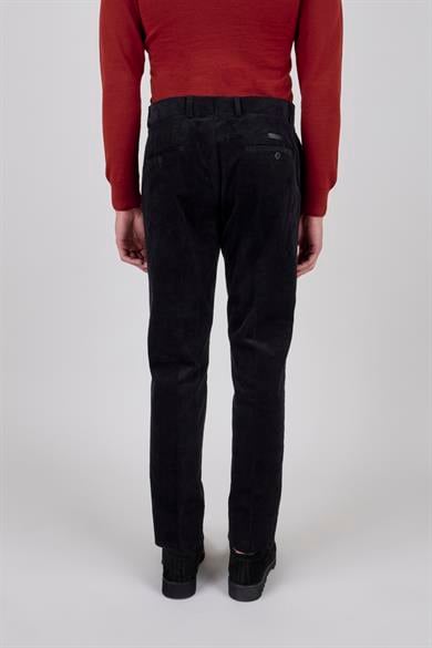 Erkek Siyah Kadife Spor Pantolon