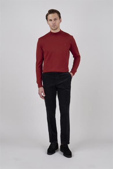 Erkek Siyah Kadife Spor Pantolon