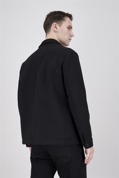 Erkek Siyah Bebe Yaka Mont