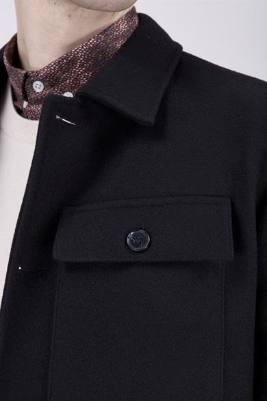 Erkek Siyah Bebe Yaka Mont