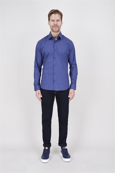 Erkek Slim Fit Siyah Gömlek