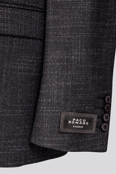 Erkek Slim Fit Mono Yaka Çıkarılabilir Kapitone Astarlı Siyah Ceket