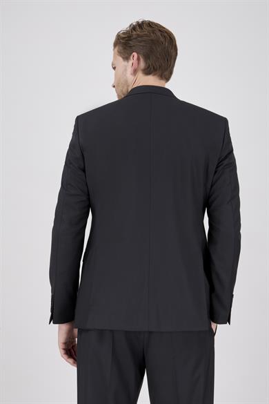 Erkek Slim Fit Sivri Yaka Füme Yelekli Takım Elbise