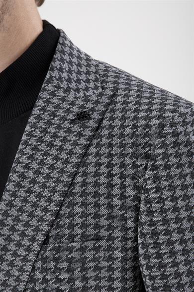 Erkek Slim Fit Sivri Yaka Siyah Kombin Takım Elbise