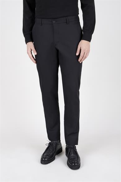 Erkek Slim Fit Sivri Yaka Siyah Kombin Takım Elbise