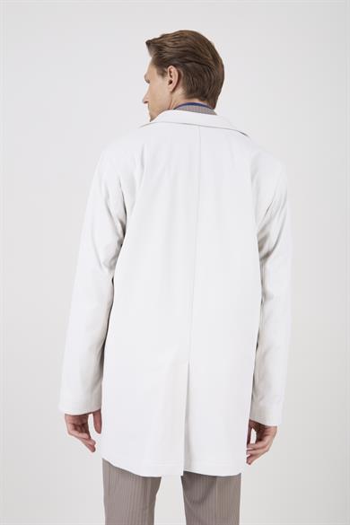 Erkek Taş Renk Uzun Palto