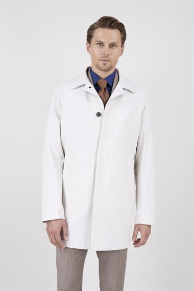 Erkek Taş Renk Uzun Palto