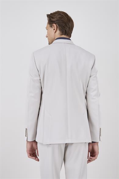Erkek Slim Fit Sivri Yaka Puntolu Kapak Cepli Taş Yarım Astar Kruvaze Takım Elbise