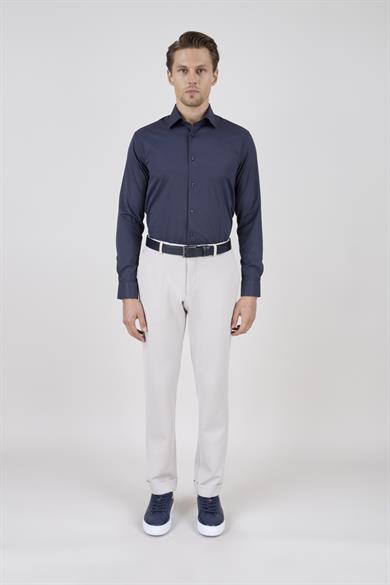 Erkek Slim Fit Sivri Yaka Puntolu Kapak Cepli Taş Yarım Astar Kruvaze Takım Elbise
