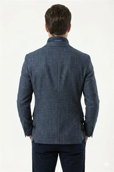Erkek Slim Fit Mono Yaka Çıkarılabilir Kapitone Astarlı Yeşil Ceket