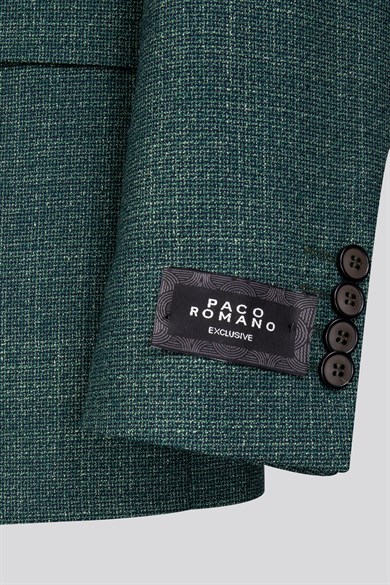 Erkek Slim Fit Mono Yaka Çıkarılabilir Kapitone Astarlı Yeşil Ceket