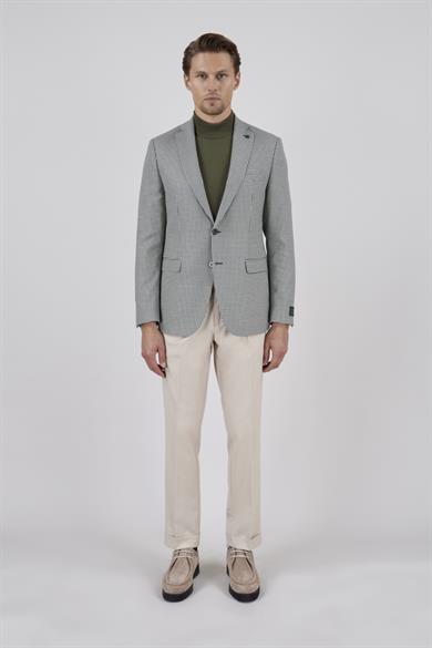 Erkek Slim Fit Mono Yaka Yeşil Ceket