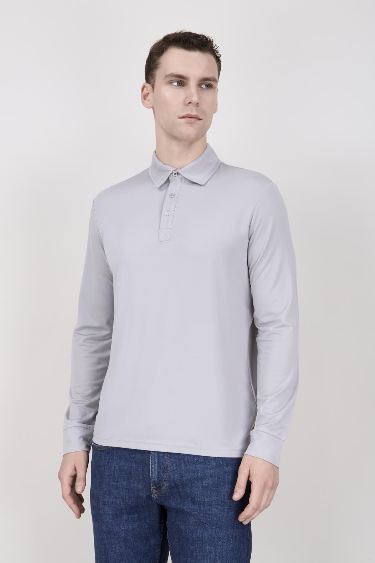 GRİ PR-Q04 POLO YAKA TSHIRT