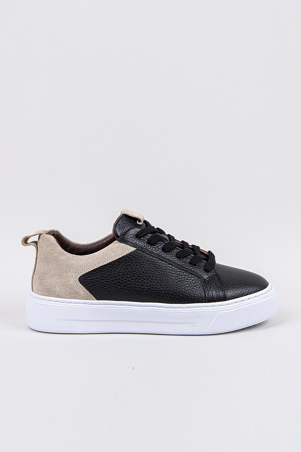 SİYAH-BEYAZ TABAN FLOTER PR-2013-4 FLOTER SNEAKER AYAKKABI
