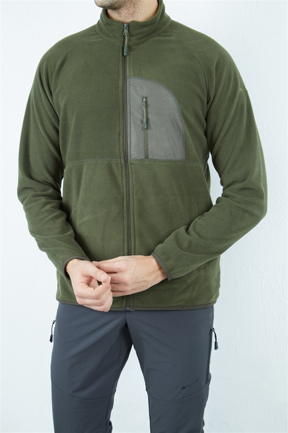 Alpinist Motus Tam Fermuarlı Polar Haki