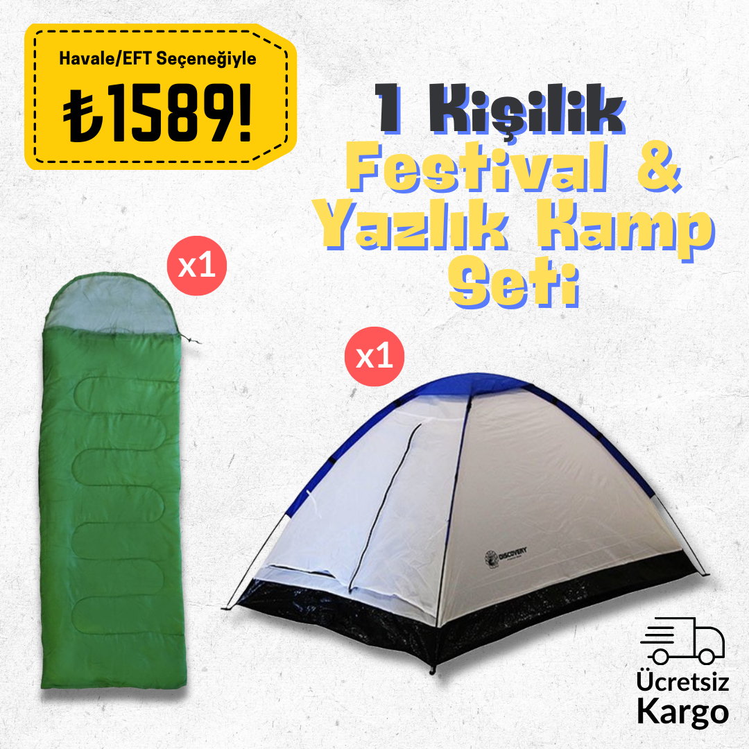 Cliff 1 Kişilik Festival & Yazlık Kamp Seti