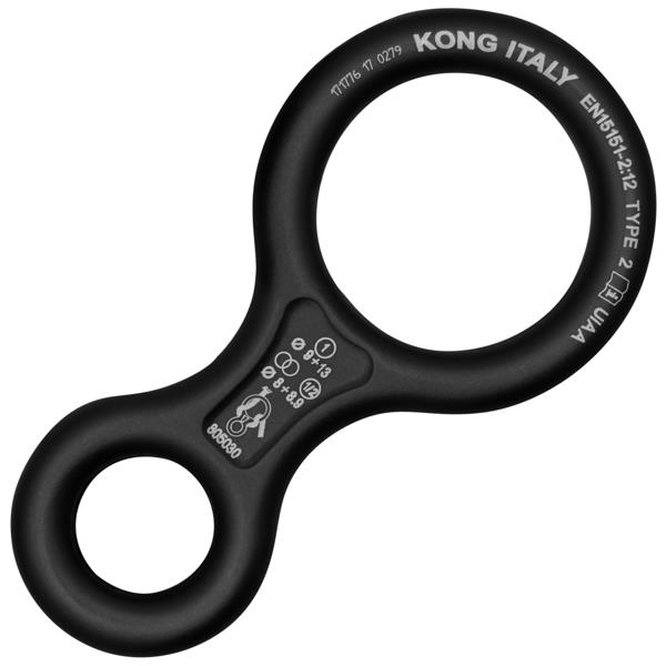 Kong 8 Classic Descender – Sekizli İndirici İniş Aleti - Siyah