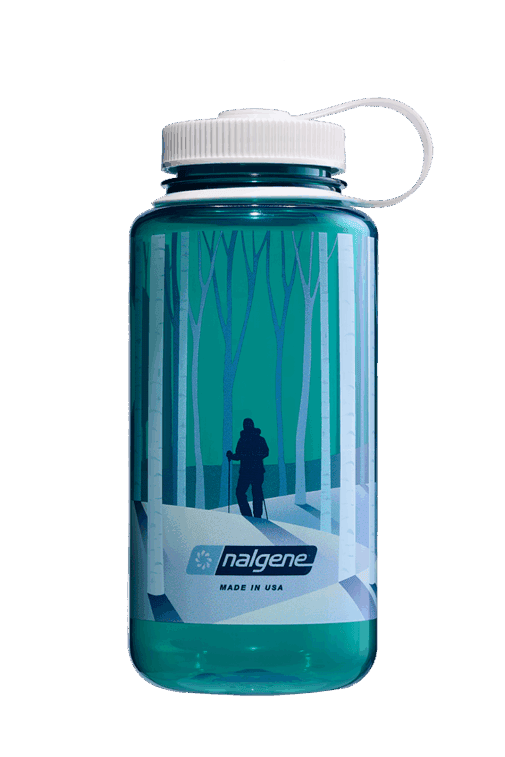 Nalgene 32oz WM Trout with Landscape Forest, Sustain