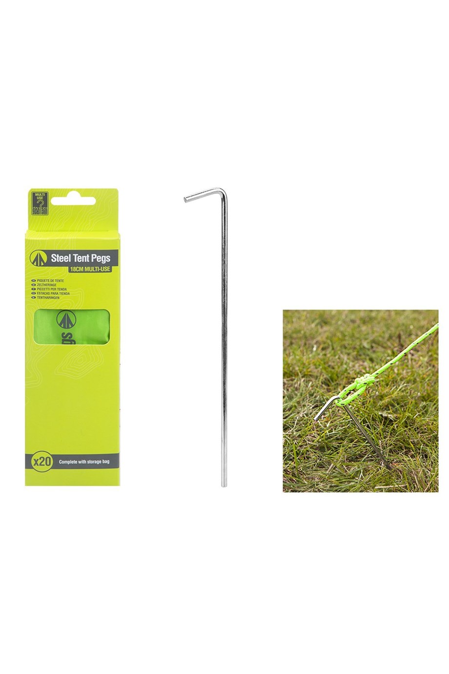Summit 18cm Çelik Çadır Kazığı 20li Paket Alu