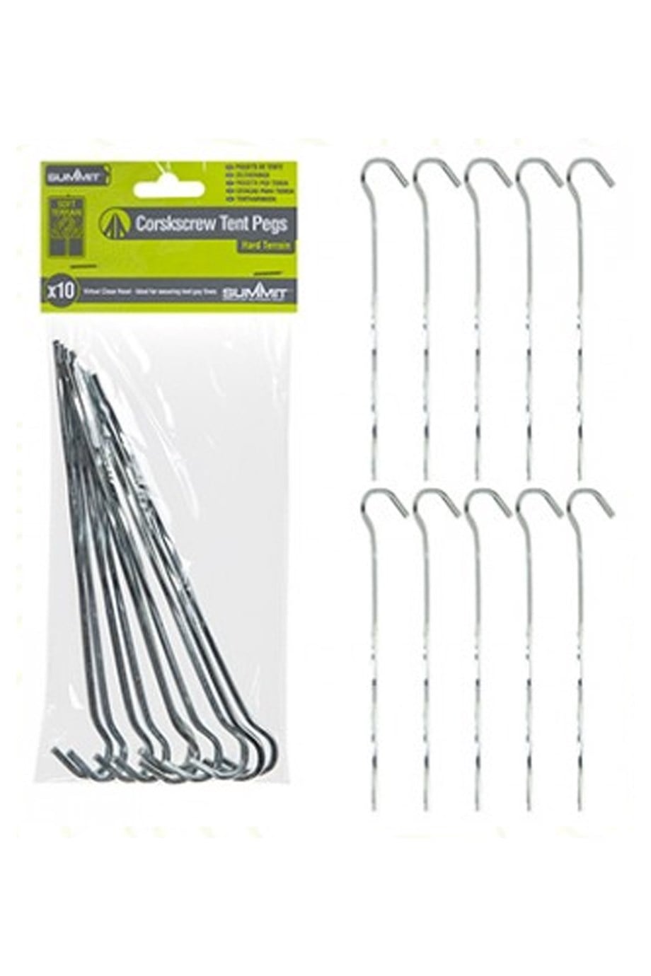 Summit Corkscrew Pegs 17cm Tirbuşon 10lu Çadır Kazığı Alu