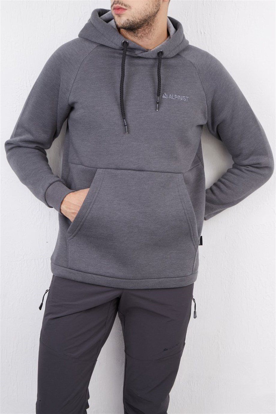 Alpinist Delta Kapşonlu Sweatshirt Antrasit