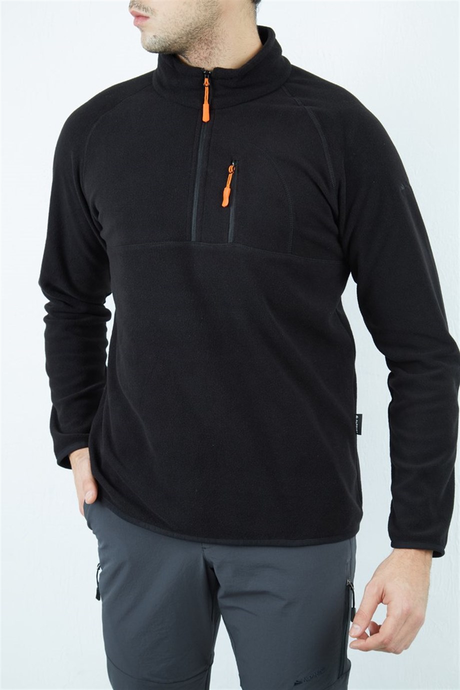 Alpinist Gamma Yarım Fermuarlı Erkek Polar Siyah