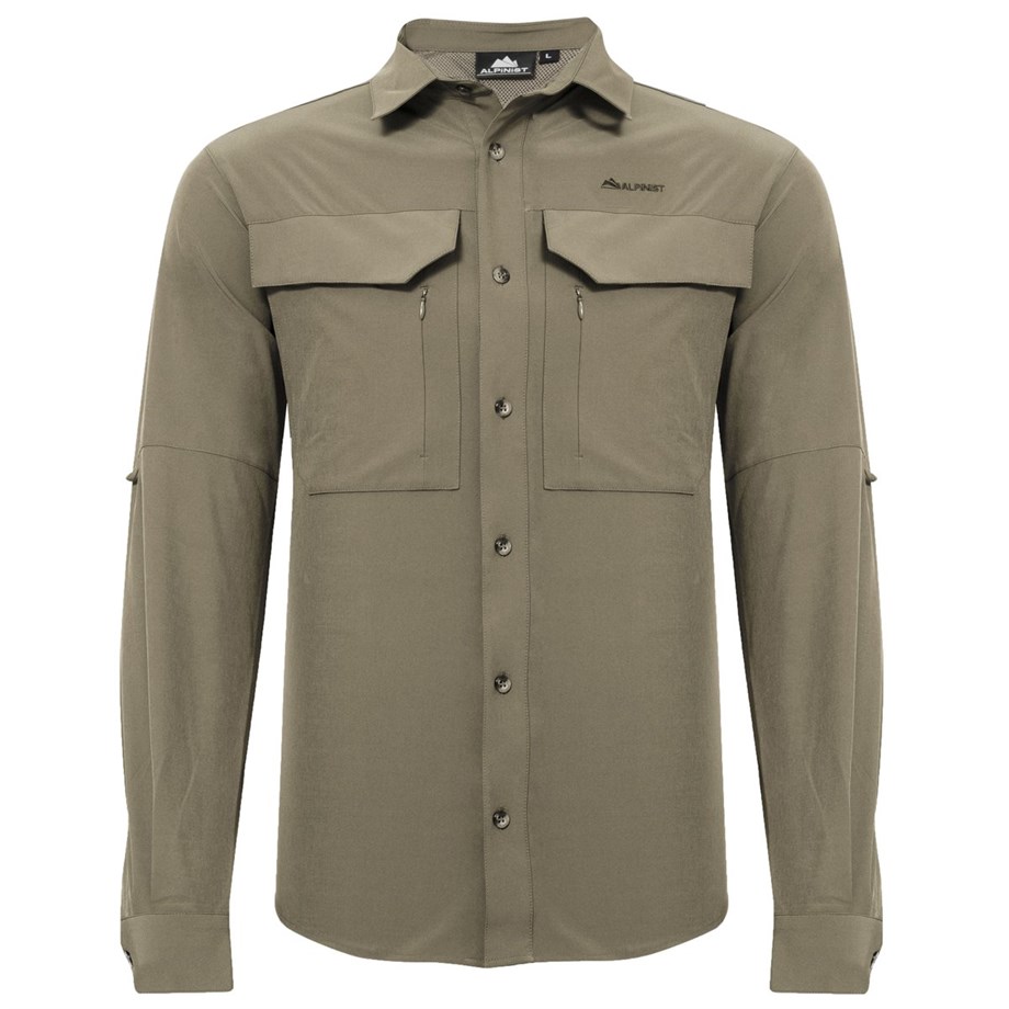 Alpinist Natriks Uzun Kollu Erkek Gömlek Sand