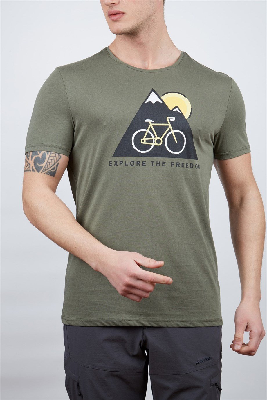 Alpinist Tarius Erkek T-Shirt Açık Haki