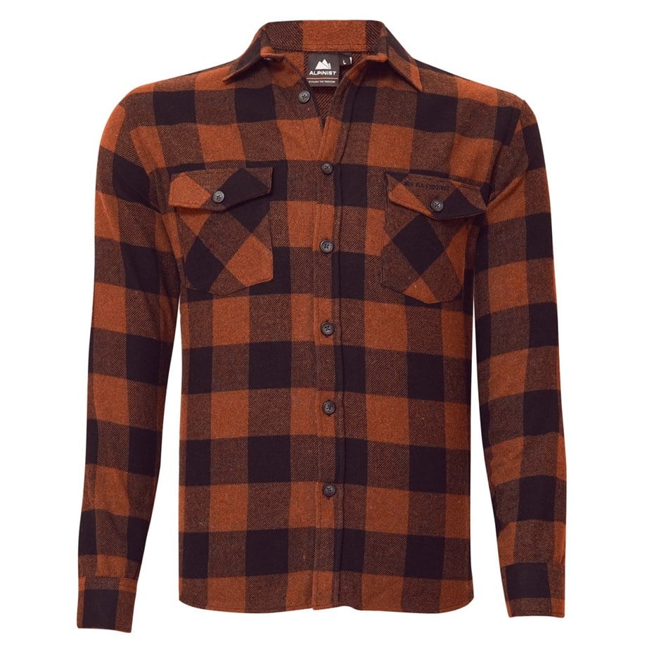 Alpinist Vejan Erkek Ekose Outdoor Gömlek Tarçın