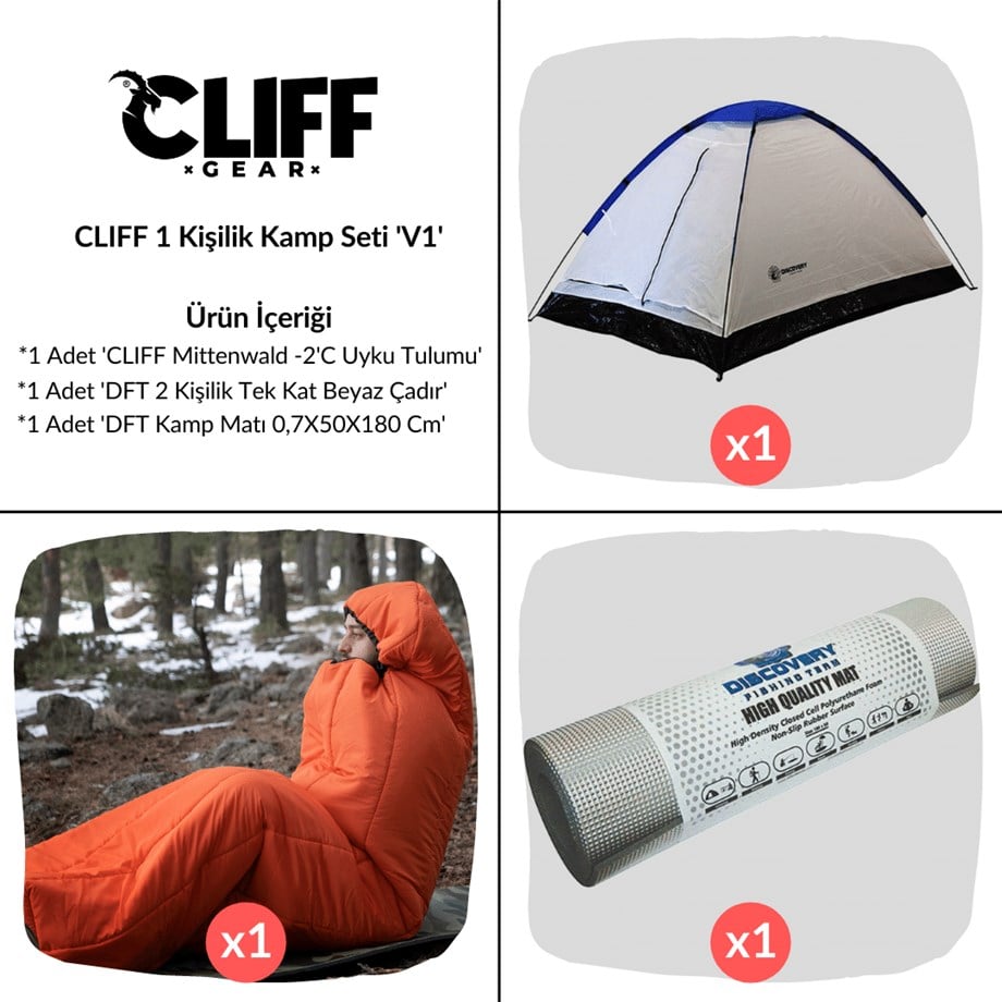 CLIFF 1 Kişilik Kamp Seti 'V1'