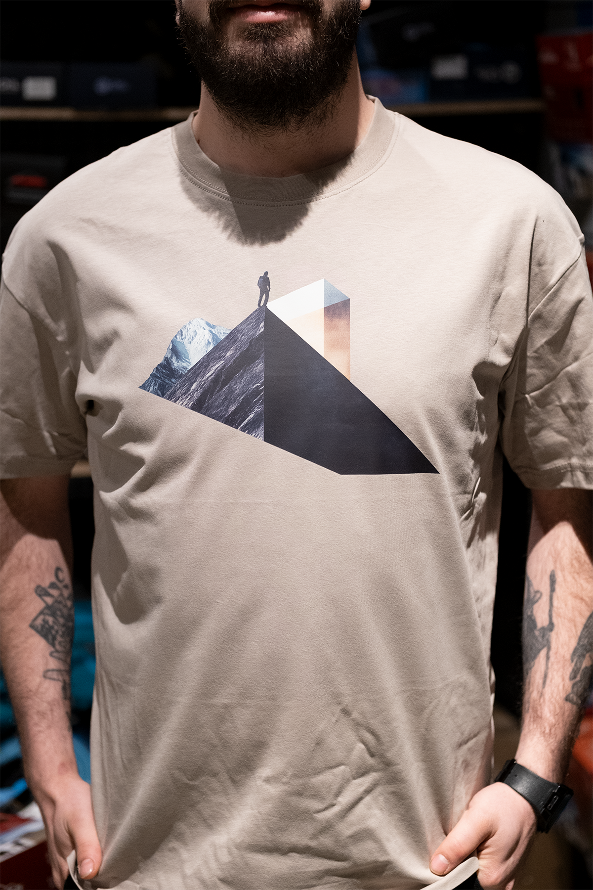 Cliff Mountology Tişört - Rahat Kesim, %100 Pamuk