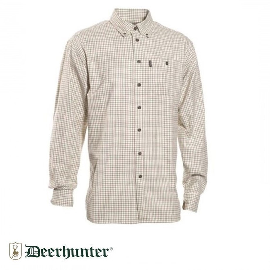 DEERHUNTER WinstonBeyazYeşilKareli U.KolGömlek