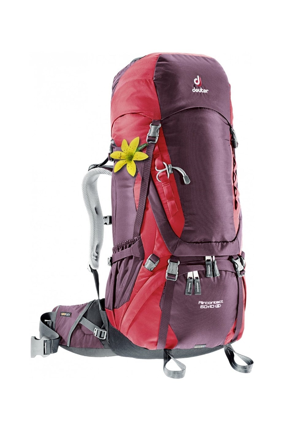 DEUTER   Aircontact 60 + 10 SL Kadın Sırt Çantası Aubergine-Cranberry