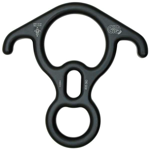 Kong Big 8 Kulaklı Descender – 40KN Sekizli İndirici İniş Aleti - Tactical Black