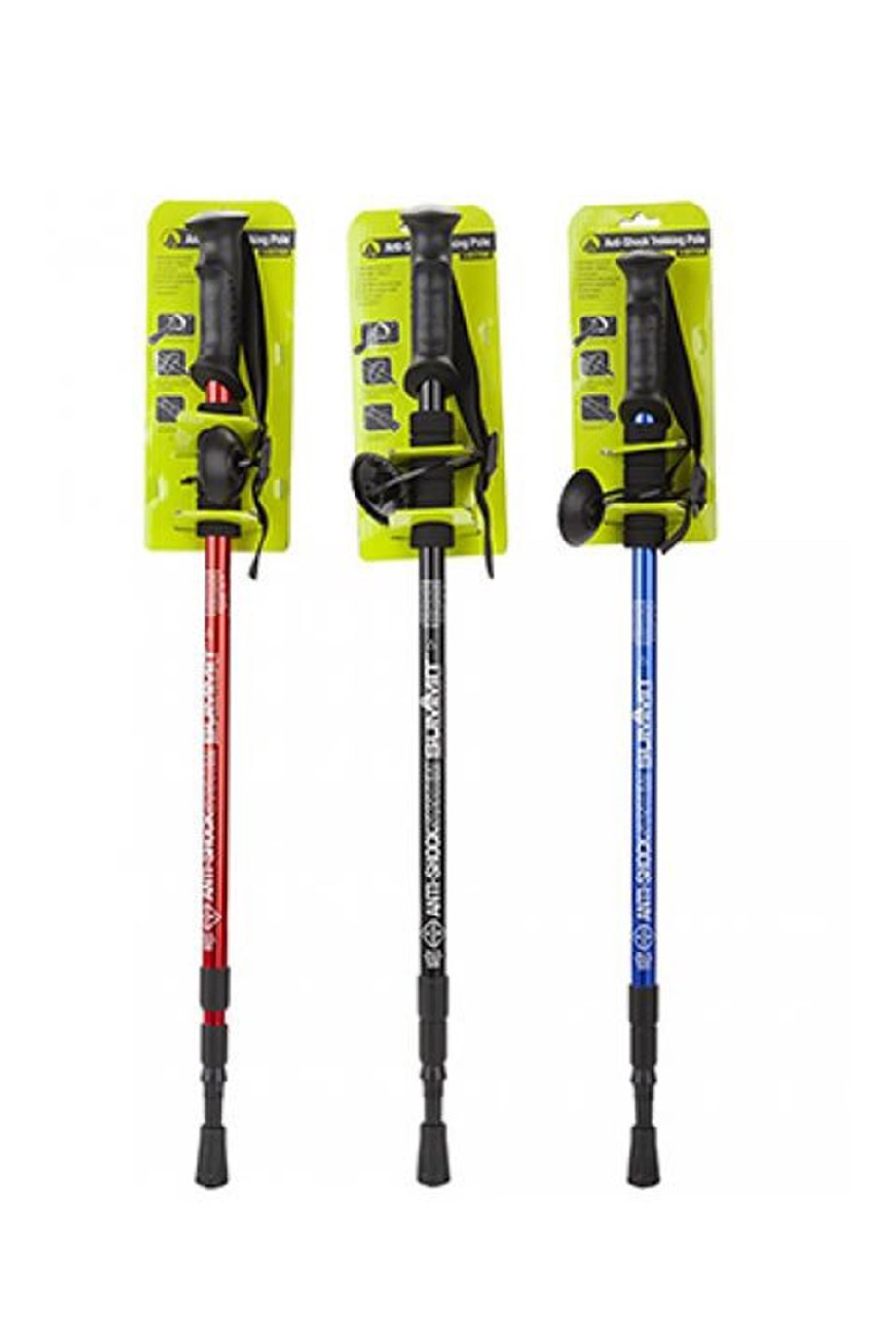Summit Anti Shock Trekking Pole 3 Parçalı Anti Şok Trekking Batonu Red