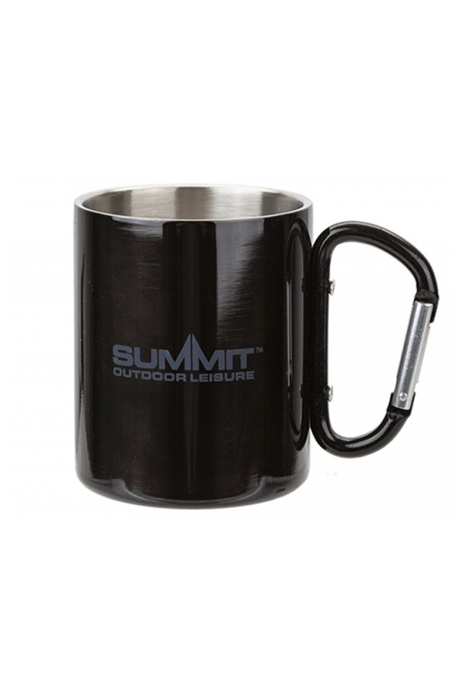 Summit Karabinalı Paslanmaz Çelik Kupa 300 ml. Çift Cidarlı Black Black