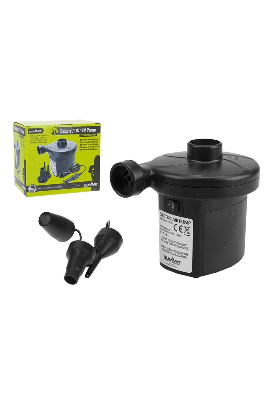 Summit Pilli Hava Pompası 12V & Battery Power Air Pump Black