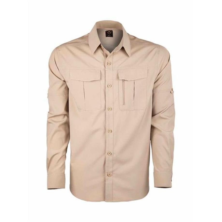 VAV Uzun Kol Gömlek Tacflex-02 Koyu Bej S