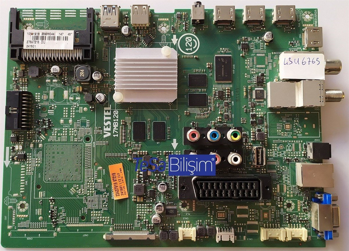 17MB120 23438044 23437919 TOSHİBA 43U6763 MAINBOARD ANAKART