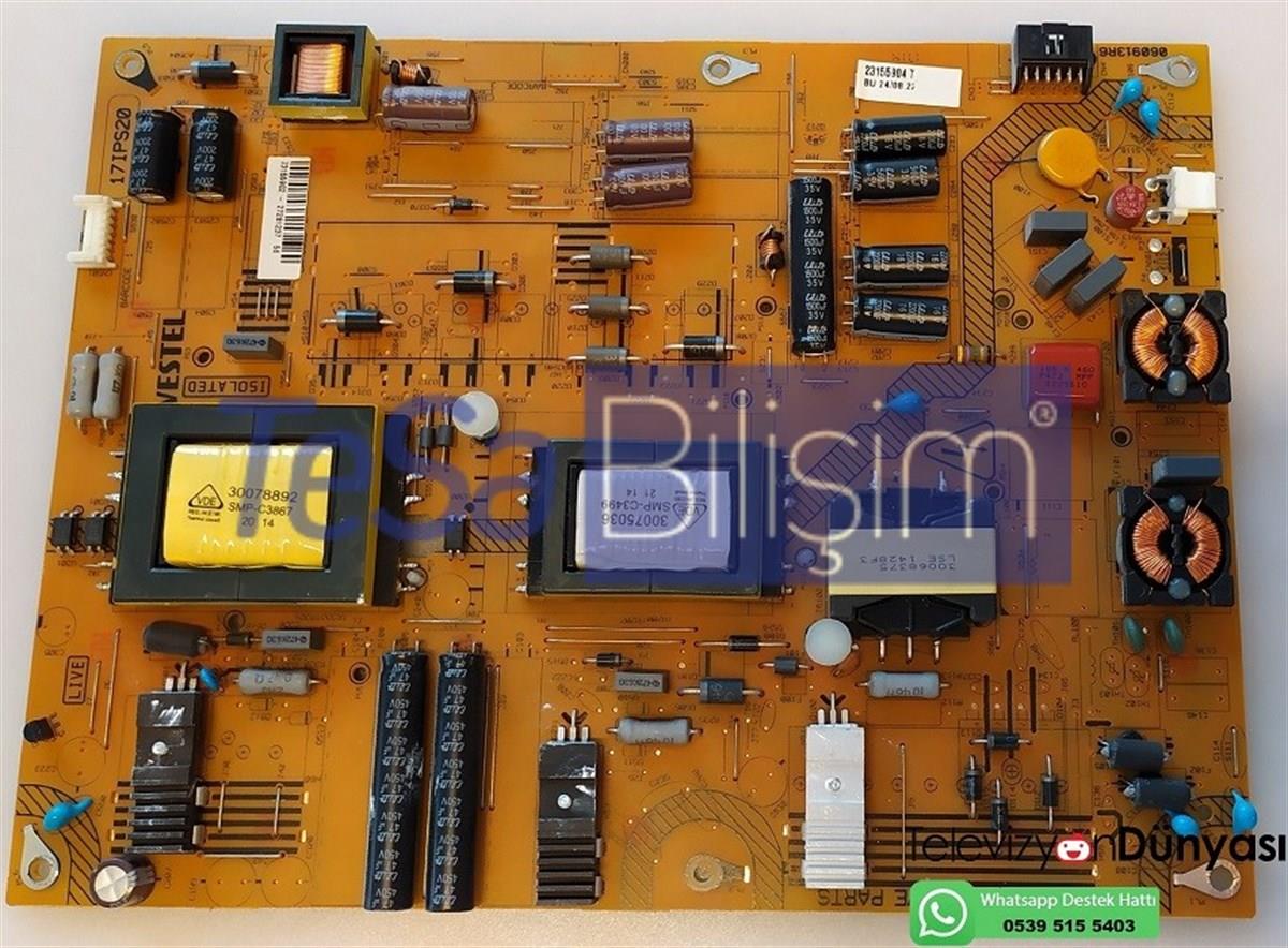 VESTEL 50SNB5240 BESLEME KARTI, 23155902, 17IPS20