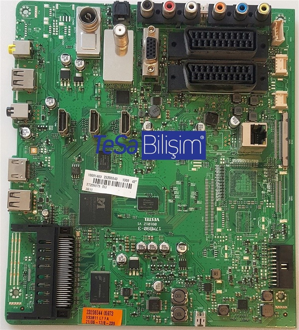  VESTEL 42PF7175SB ANAKART, 10091463, 23206043, 23206044, 17MB90-3, VES420UNVL-S01
