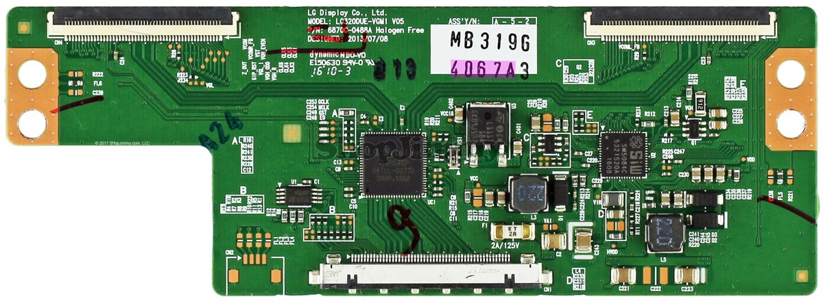 6870C-0488A  LC320DUE-VGM1 V05 LG 32LF630V-ZA T Con Board LC320DUE (FH)(A1)