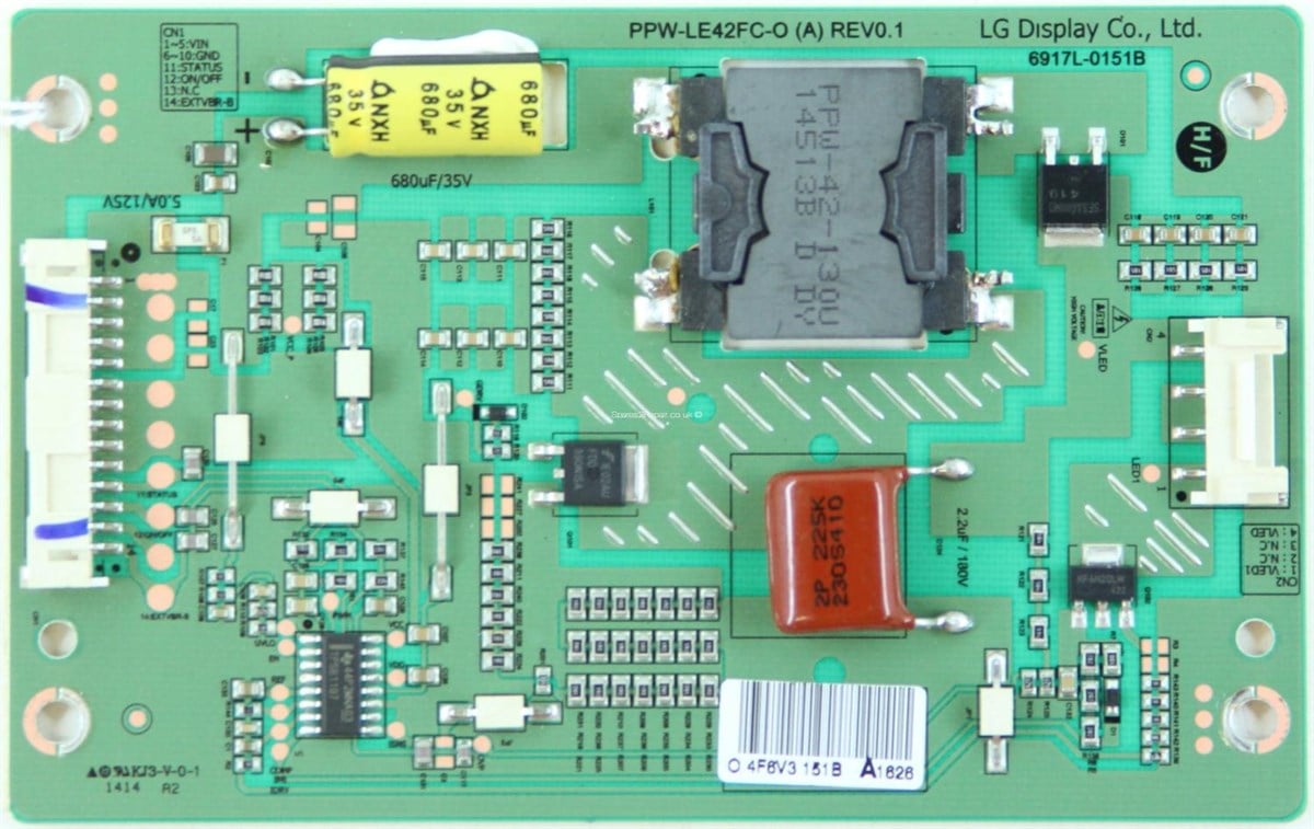 6917L-0151B  PPW-LE42FC-O (A) REV0.1  LC420DUN PGP1  LED DRİVER BOARD