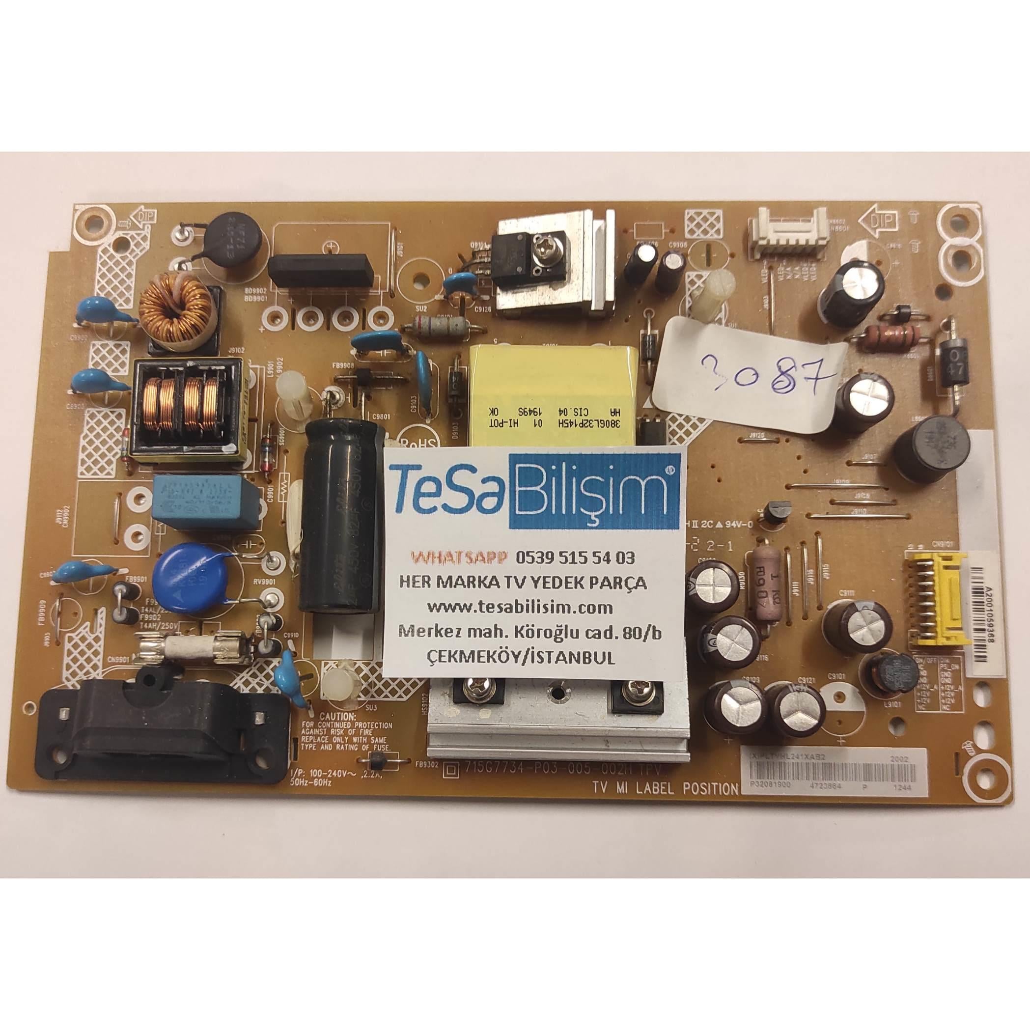 715G7734-P03-005-002H , (X)PLTVHL241XAB2 , PHILIPS 32PFS4132/12 BESLEME KARTI715G7734-P03-005-002H , (X)PLTVHL241XAB2 , PHILIPS 32PFS4132/12 BESLEME KARTI