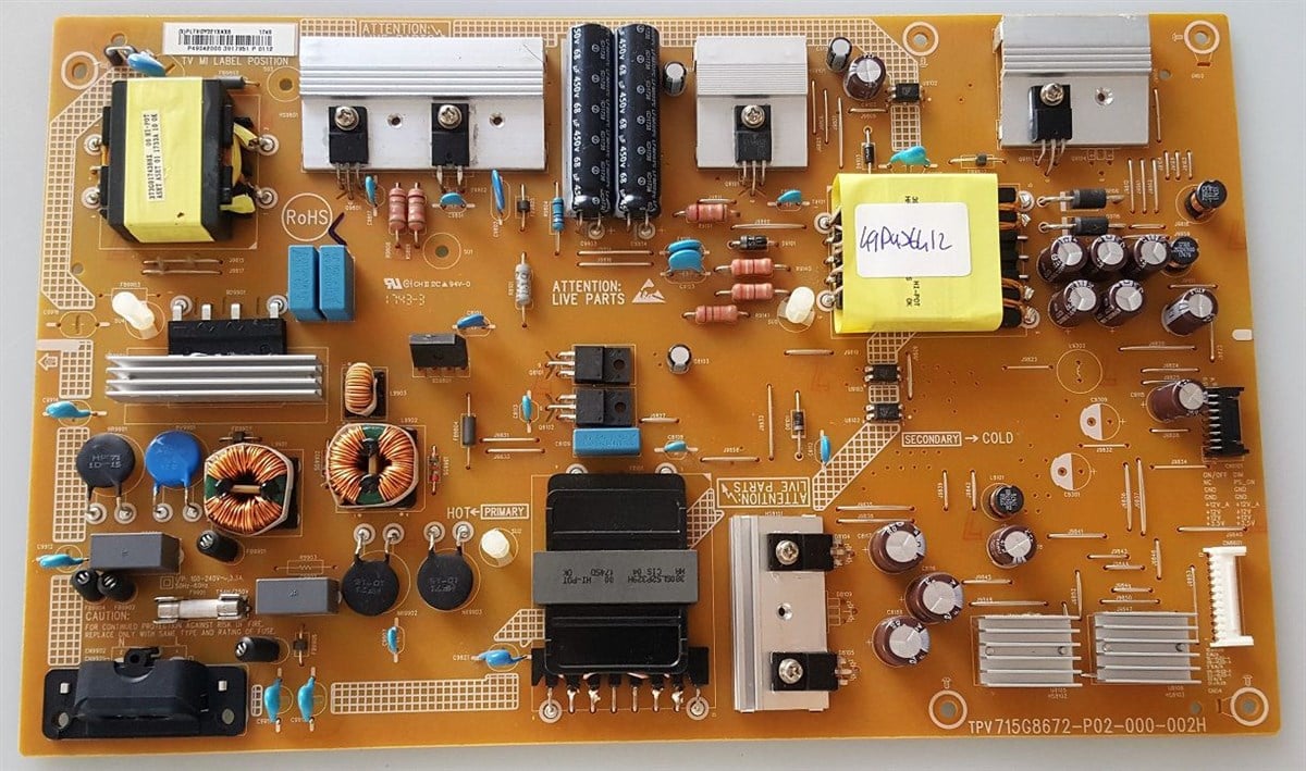 715G8672-P02-000-002H (X)PLTC-VQY321XAX6 PHILIPS 49PUS6412 BESLME KARTI