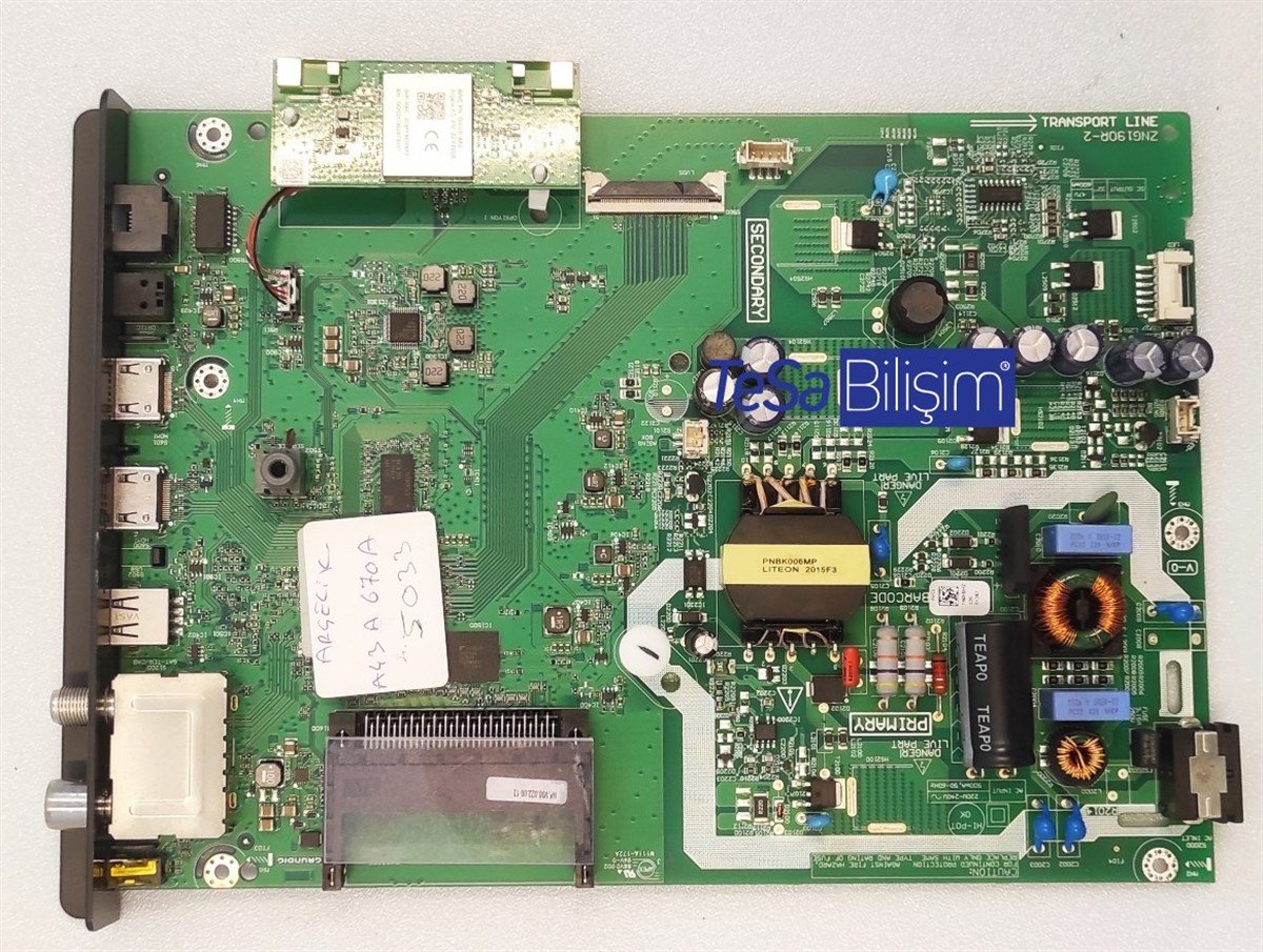 ARÇELİK A43 A 670A ANAKART ZNG190R-2 TMABHZ