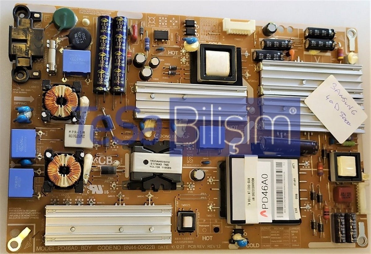 SAMSUNG, UE40D5500, UE40D5000, BESLEME KARTI, BN44-00422B, PD46A0_BDY
