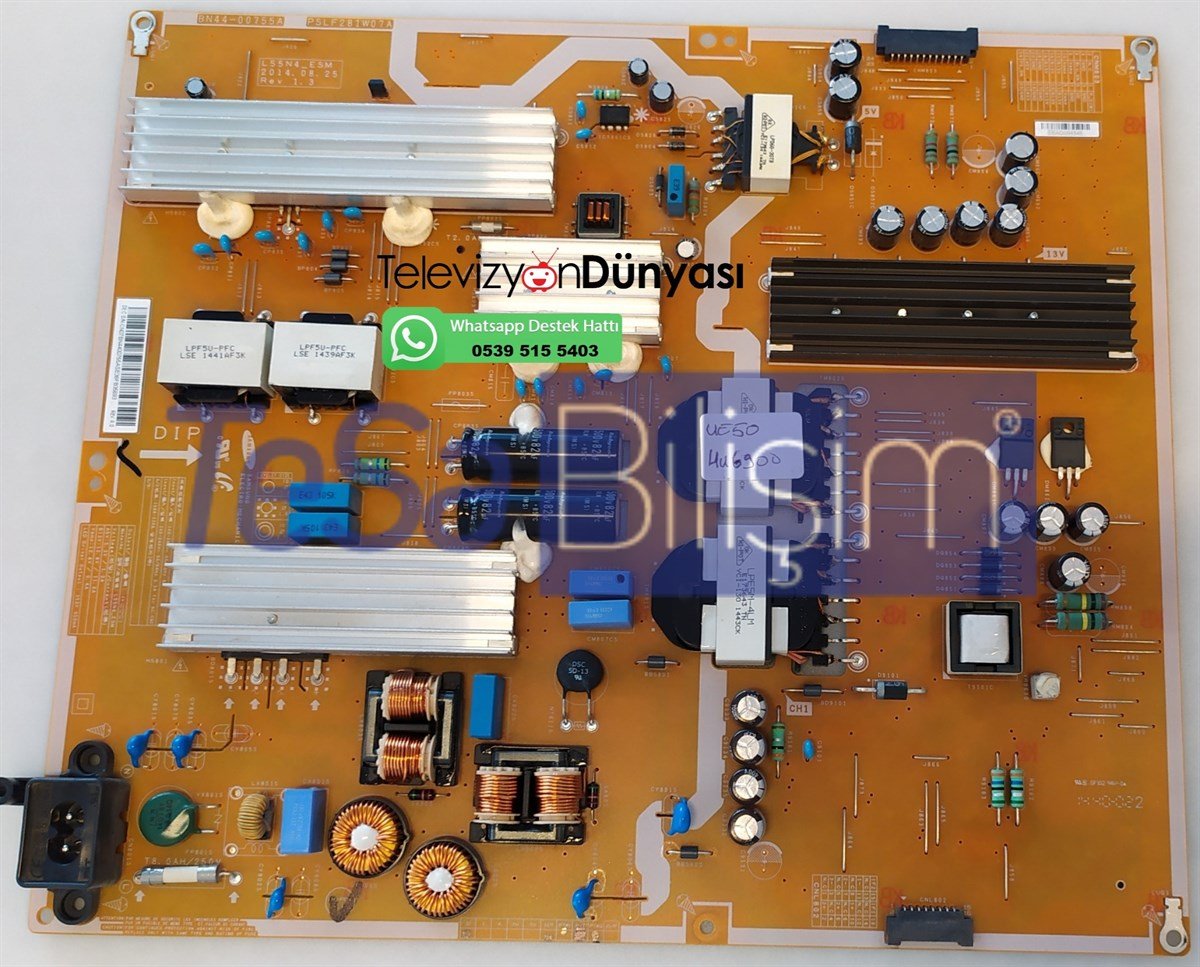 BN44-00755A PSLF281W07A L55N4_ESM SAMSUNG UE55HU6900 UE55HU6900 BESLEME KARTI