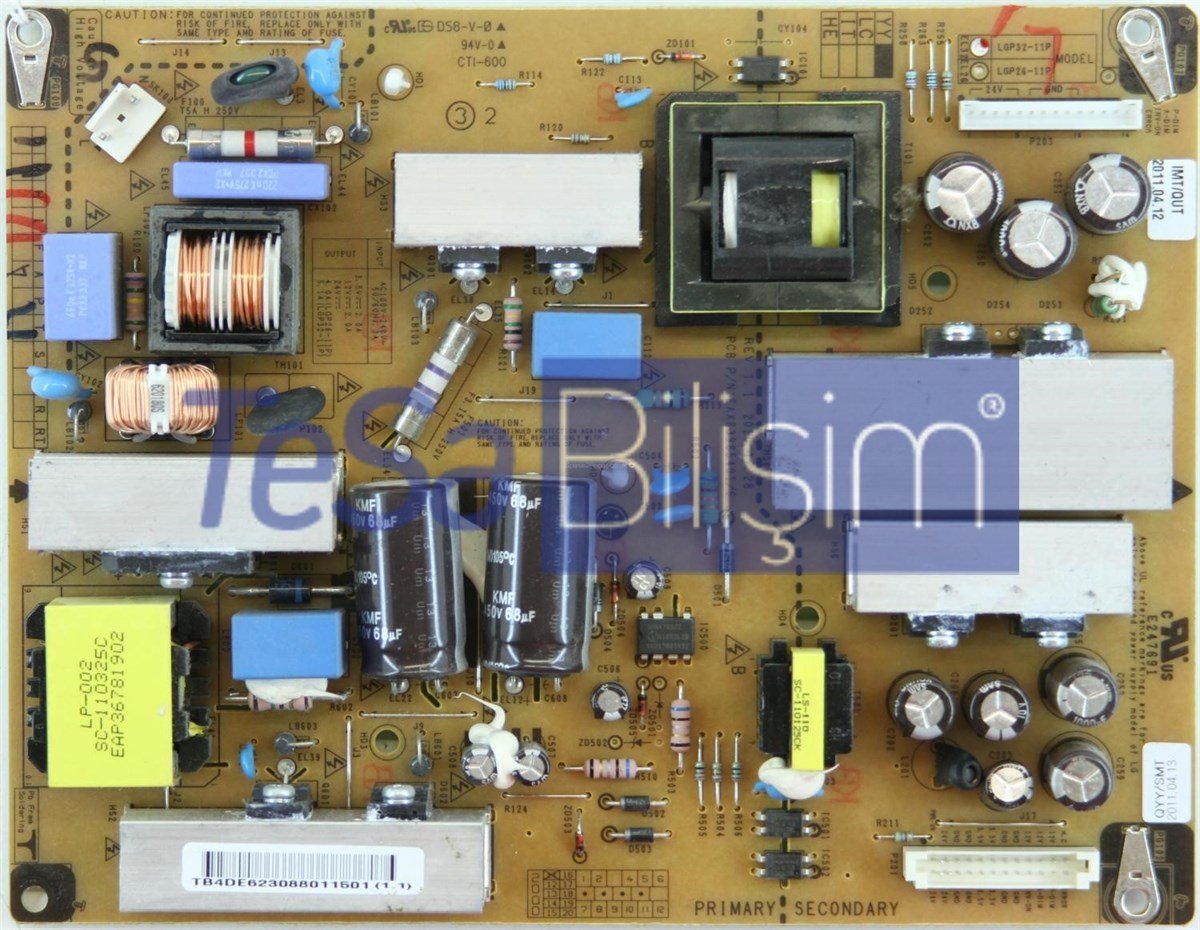 EAX63985401/8 LGP32-11P LG 32LK330 32LK450 BESLEME KARTI